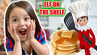 ELF ON THE SHELF COOKS BREAKFAST Mini Pancakes MUKBANG Vlogmas 2019  Mini Phan Club [upl. by Osanna]