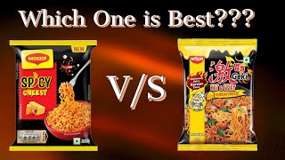 Which One is Best Maggi Spicy Cheesy Noodle VS Nissin Geki Korean Cheese Noodle 🥵😱 [upl. by Ayhtnic]