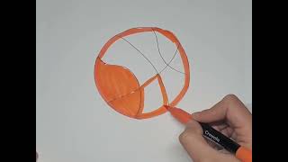 How to Draw a Basketball  Easy Drawing Tutorial for Kids [upl. by Naples]