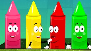 Ten In The Bed Crayons Numbers Song amp More Learning Videos for Kids [upl. by Leuams491]