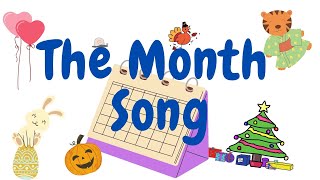 12 Months of the Year Song  Song for Kids with Lyrics  Learn the Months  Mini Kiddie [upl. by Yim]