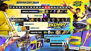 BOOYAH DAY EVENT CALENDAR 2024 🤯💥  FREE FIRE NEW EVENT  FF NEW EVENT TODAY  UPCOMING NEW EVENT FF [upl. by Boatwright]