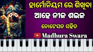 Ahe Nila Saila  Odia bhajan on harmonium [upl. by Ahsemot]