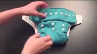 How to use a Pocket Cloth Diaper Video [upl. by Terpstra409]