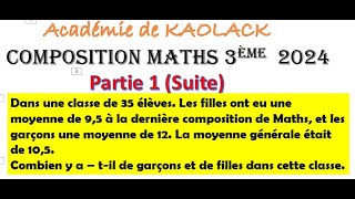 Composition 2024 KAOLACK statistiques moyenne système [upl. by Argent519]