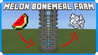 How To Build A Melon Bonemeal Farm Minecraft Bedrock Edition [upl. by Adle]