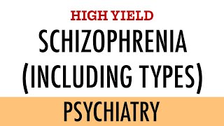 Schizophrenia  Pathophysiology Types First Rank Symptoms Management  HIGH YIELD [upl. by Ebocaj]