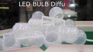 LED bulb Difusser injection blow molding PC cover [upl. by Lulita]