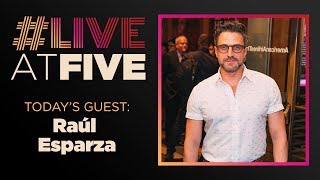 Broadwaycom LiveatFive with Raúl Esparza of SEARED [upl. by Humbert979]