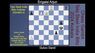 Dubov Daniil vs Erigaisi Arjun TATA STEEL INDIA BLITZ 20245 4 [upl. by Tisdale]