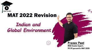 MAT 2022 Revision  Indian and Global Environment  Most likely Current Affairs  MBA Karo [upl. by Alfonse]