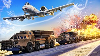 A10 CONVOY ATTACK in GTA 5 Online [upl. by Blodgett]