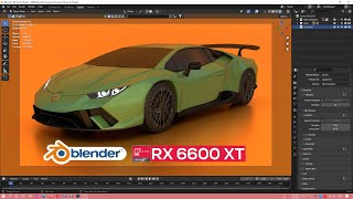 Blender 36 Radeon RX 6600 XT Viewport Performance Test [upl. by Lynnett]