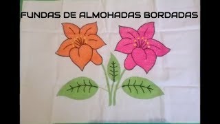 Fundas de almohadas bordados  Estela [upl. by Shutz]