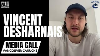 Vincent Desharnais Discusses Signing With Vancouver Canucks Oilers vs Canucks Series amp Leaving Oil [upl. by Dowzall]