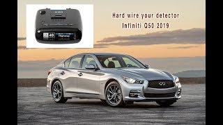 Mounting radar detector hardwired Infiniti Q50 [upl. by Nailij]