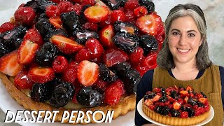 How To Make A Fruit Tart with Claire Saffitz  Dessert Person [upl. by Klehm]