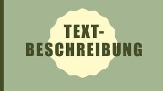 Textbeschreibung  Prosa  Einleitung  Inhaltsangabe  Schluss [upl. by Aser]