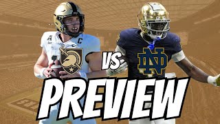 ARMY VS NOTRE DAME PREVIEW amp PREDICTION  2024 WEEK 13 [upl. by Annauqal534]