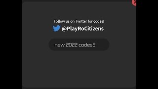 rocitizens codes for the year 2022 [upl. by Yuji]