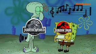 Notas falsas Jurassic Park Bob esponja meme [upl. by Cirdor]