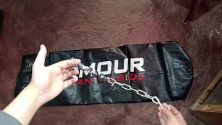 RMOUR Unfilled Black Heavy PU Punch Bag Boxing MMA Sparring Punching Training Kick Boxing Muay Thai [upl. by Eynaffit]