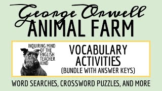 Animal Farm by George Orwell Vocabulary Games and Answer Keys Bundle [upl. by Griswold14]