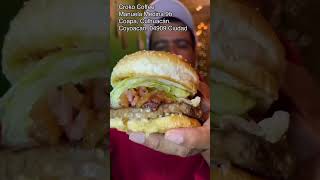 Hamburguesas especiales de carnitas con queso y de tocino con queso americano youtubeshorts cdmx [upl. by Alyal]