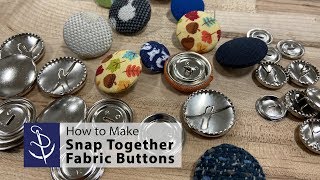 How to Make Snap Together Fabric Buttons [upl. by Oruhtra]