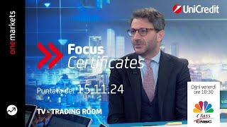 Focus Certificates  puntata del 15 novembre 2024 [upl. by Zackariah494]