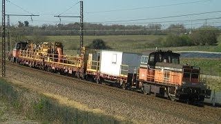 Matinée Trains chargée à Chatellerault 86 [upl. by Micheil]