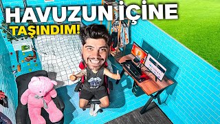 YÜZME HAVUZUNUN İÇİNE TAŞINDIM 🏊‍♂️🏡 [upl. by Dielle]