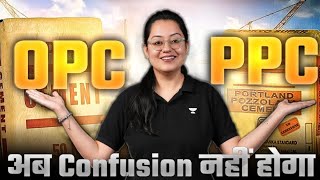 Difference between OPC and PPC  Building Materials and Construction  Harshna Verma [upl. by Ellicec2]