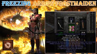 Diablo II Resurrected  Freezing Arrow Frostmaiden Amazon Farm MonsterDiablo Clone Good Build [upl. by Hajin]