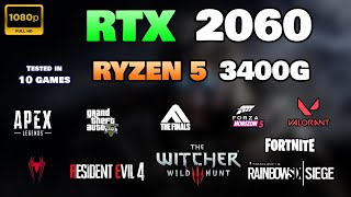 RTX 2060  Ryzen 5 3400G  Test in 10 Games  1080p  All Settings Tested [upl. by Feucht339]