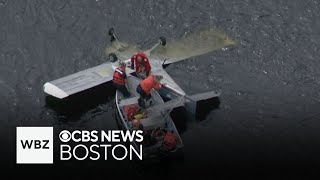 Singleengine plane crashes into Merrimack River [upl. by Leur153]