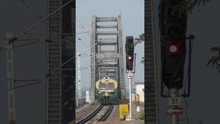 Rajahmundry Godavari Arch Bridge train indianrailways rajahmundry viralvideo viralshorts [upl. by Yhtomit291]