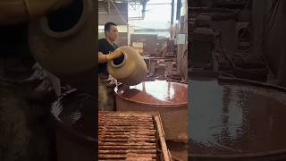 Glazing a ceramic wine jar 1 [upl. by Ttirrej175]