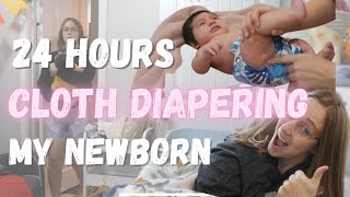 24 Hours Cloth Diapering  My Second Newborn 2021 [upl. by Watts]