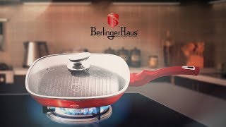 Berlinger Haus Metallic Line BurgundyEdition Grill Pan With Lid Presentation BH1613N [upl. by Cowie]