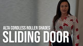 Alta Cordless Roller Shade on Sliding Door [upl. by Yntrok]