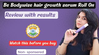 Be Bodywise hair growth serum roll on review Unbelievable results BodywiseIndia [upl. by Doe]