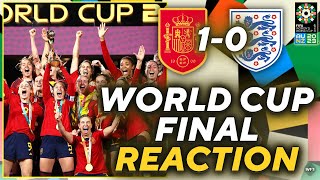 SPAIN BEAT ENGLAND amp WIN THE FIFA WOMENS WORLD CUP  REACTION [upl. by Nacul]