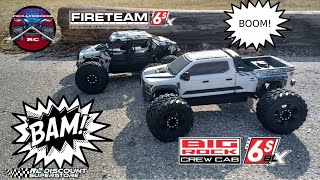 Arrma Big Rock 6S vs Fireteam [upl. by Lorre287]