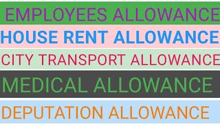 Government AllowanceCity Transport Allowance House Rent Allowance [upl. by Ettenuahs]