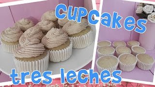 CUPCAKES DE VAINILLA Y TRES LECHES SUPER FACILES Y SENCILLOcupcakestresleches tresleches [upl. by La]