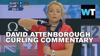 David Attenborough Curling Commentary  Whats Trending Now [upl. by Olimac3]