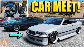 REBUILDING BMW E36  Car Meet Street Race Went BAD  FiveM CODE 94 W Logitech G27  Wheel Cam 6 [upl. by Ardnal226]