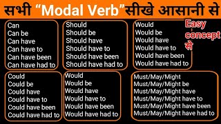 All Modal Verbs in English  Learn All Modal Auxiliary Verb with Easy Concept [upl. by Immij892]