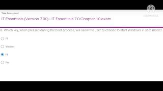 Cisco IT Essentials Chapter 10 Exam Answer  IT ESSENTIAL CHAPTER 10 ANSWER [upl. by Morganica]